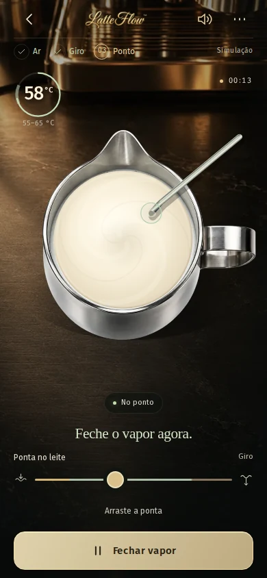 Demonstração da interface real: Vaporizar